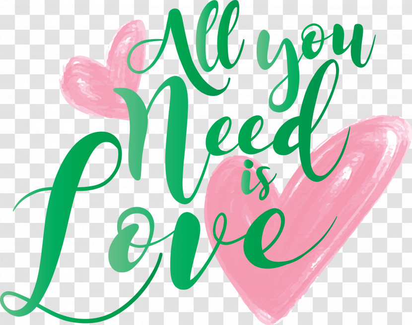 Valentines Day All You Need Is Love Transparent PNG