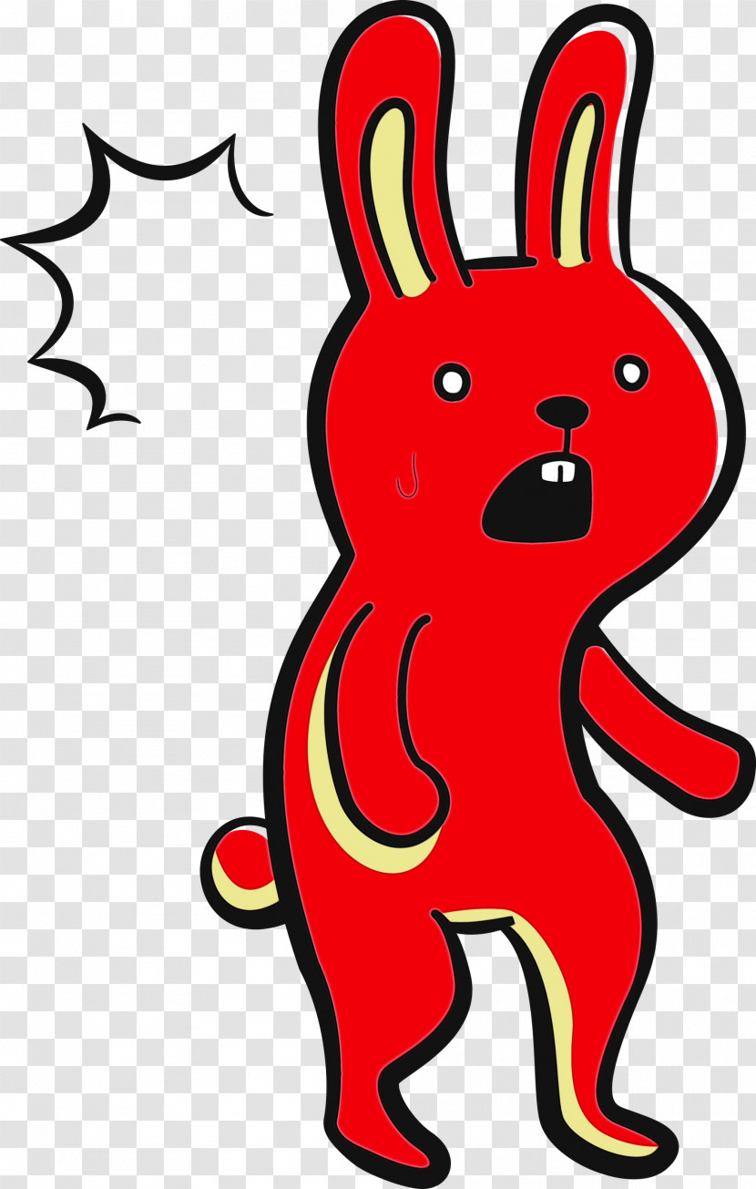 Snout Cartoon Red Line Animal Figurine Transparent PNG