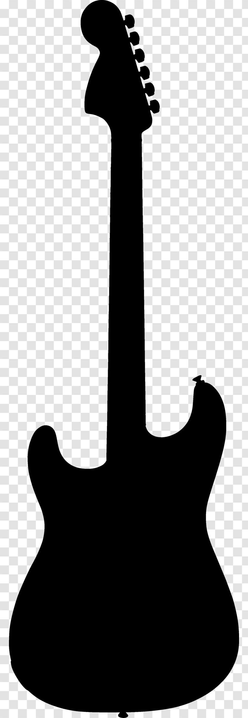 Electric Guitar Silhouette Bass Clip Art - String Instrument Accessory Transparent PNG