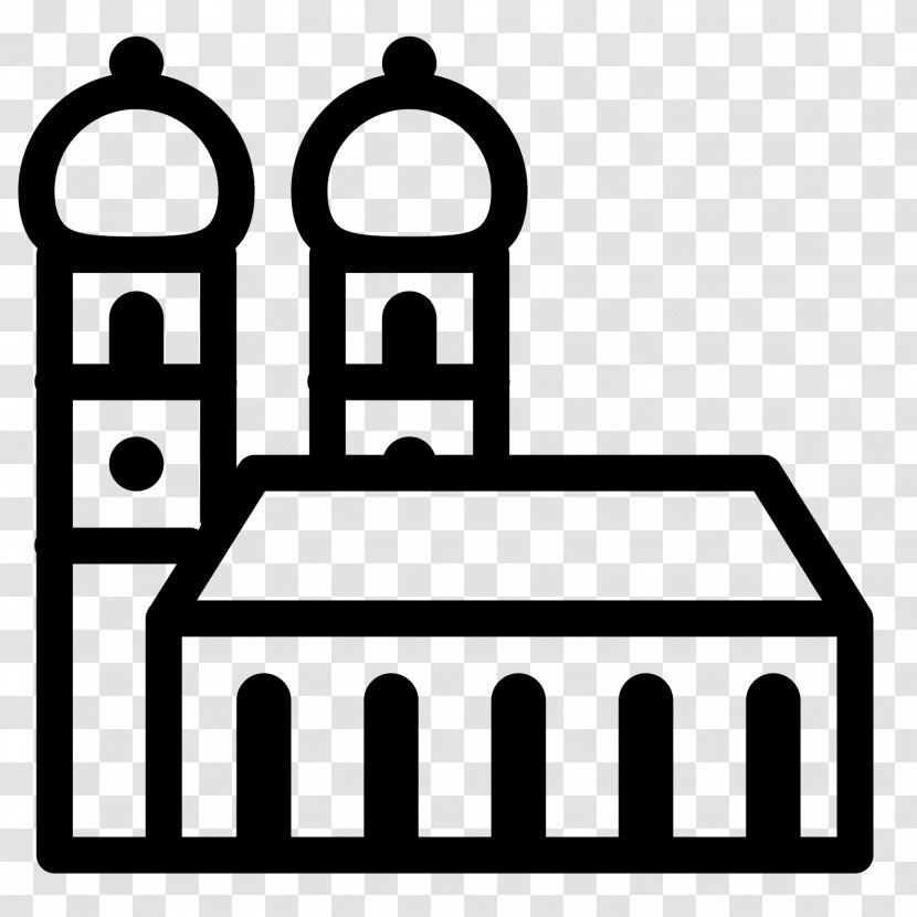 Frauenkirche, Munich Christ The Redeemer Cathedral Clip Art - Black And White Transparent PNG
