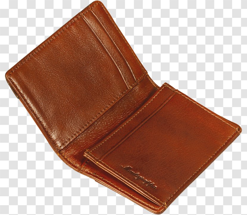 Wallet Brown Leather Caramel Color - Business Card Transparent PNG