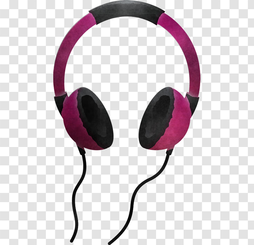 Headphones Audio Equipment Pink Violet Gadget Transparent PNG