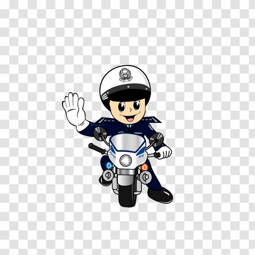 China Police Officer Motorcycle Sina Weibo - The Traffic Policeman On Train Asks You To Stop Sign Transparent PNG