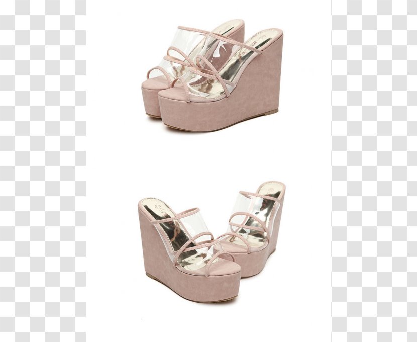 Sandal Shoe Beige - Wedges Transparent PNG