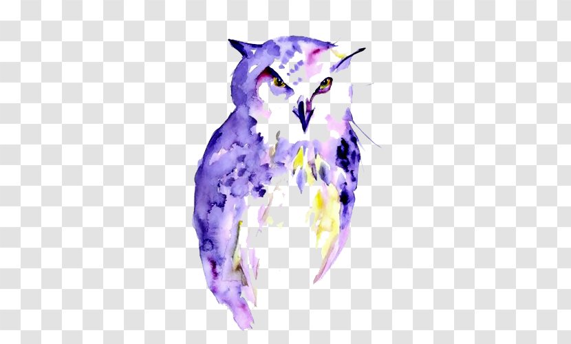 Owl Watercolor Painting Art Drawing - Fictional Character Transparent PNG