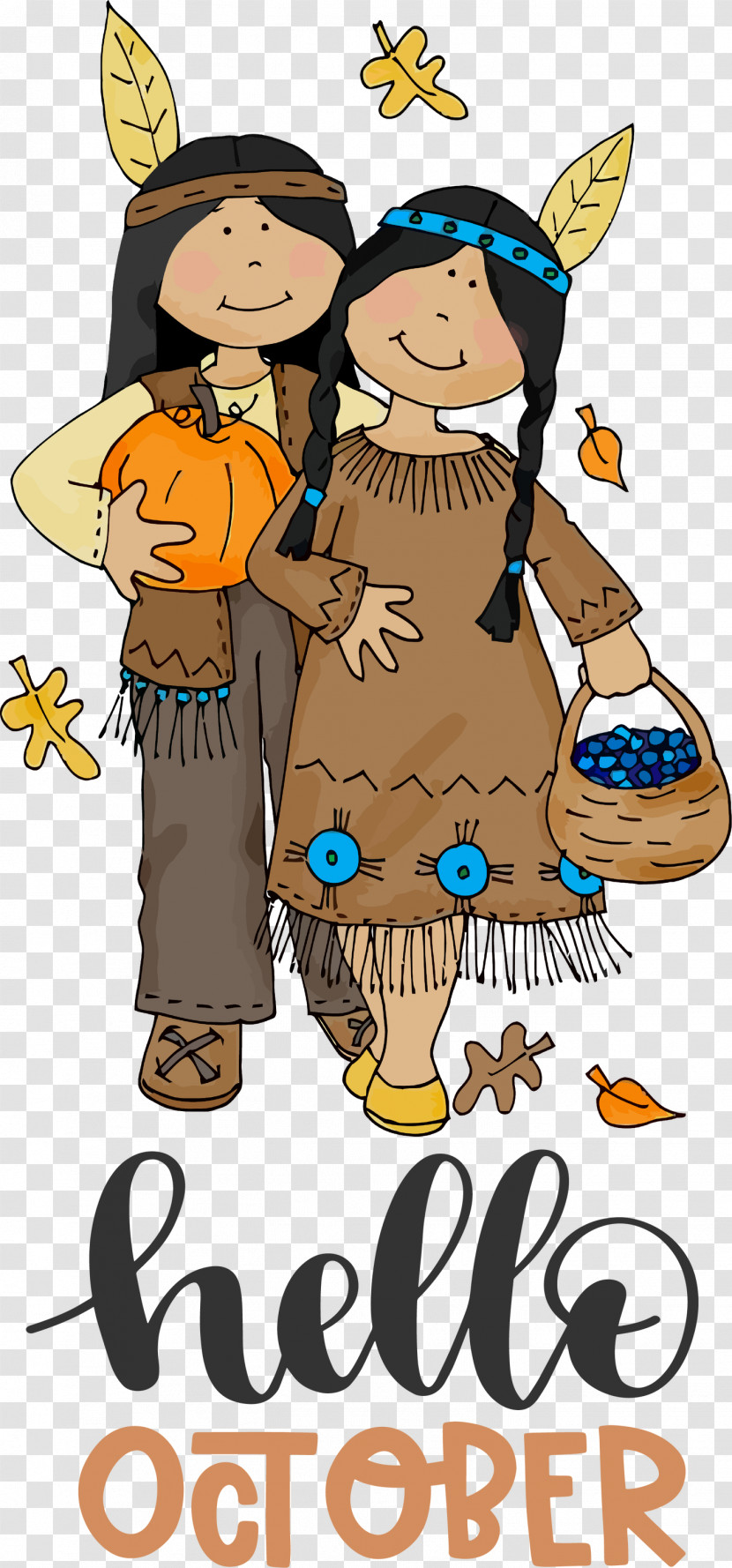 Hello October Autumn Transparent PNG