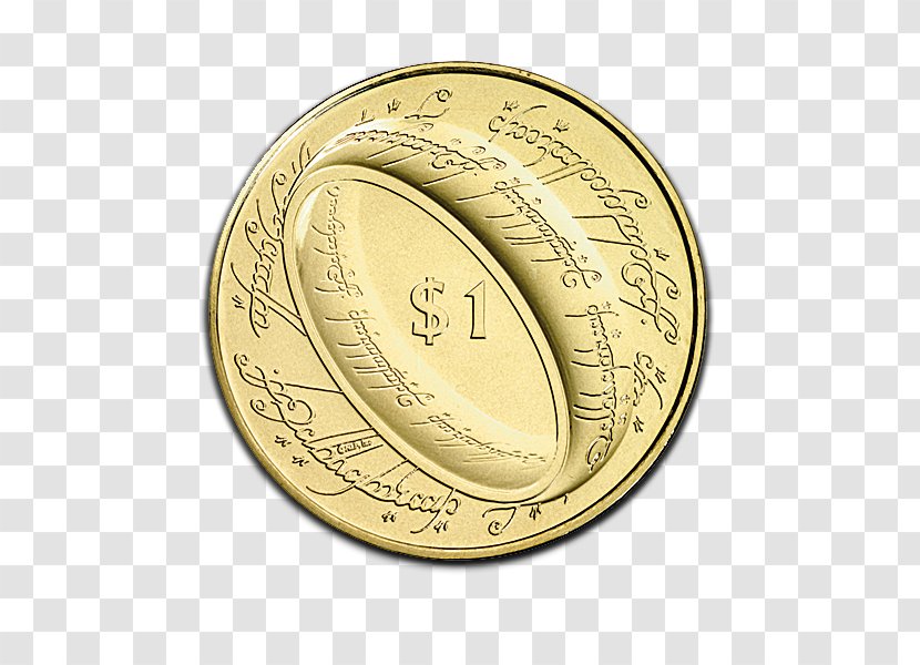 Coin Set The Lord Of Rings Sauron Gold - Hobbit Transparent PNG