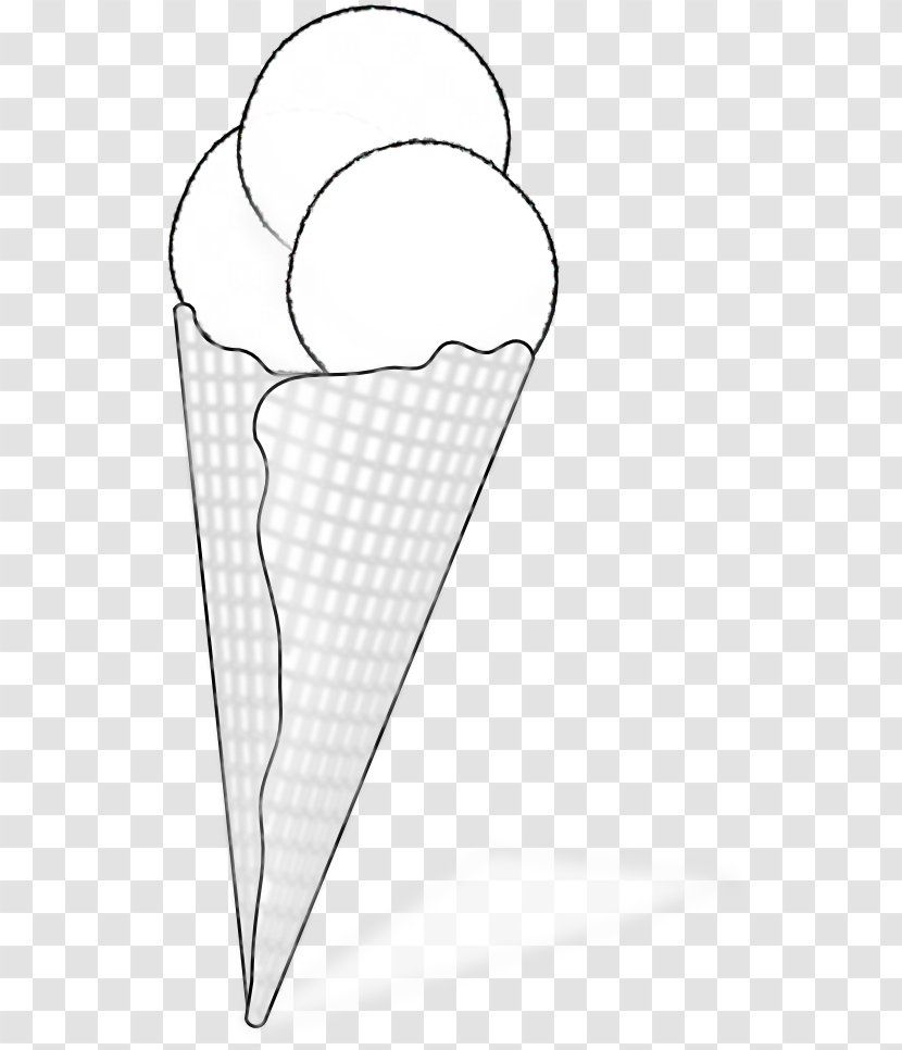 Ice Cream Cones White - Drawing - Food Graphics Transparent PNG