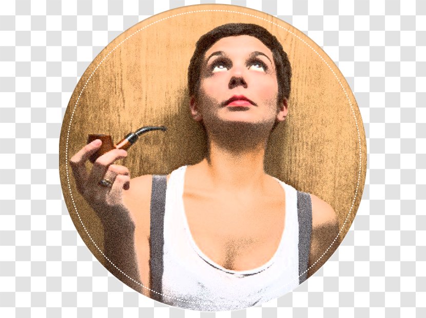 Tobacco Pipe Bow Tie Woman Photographer - Cheek - Smoking Transparent PNG