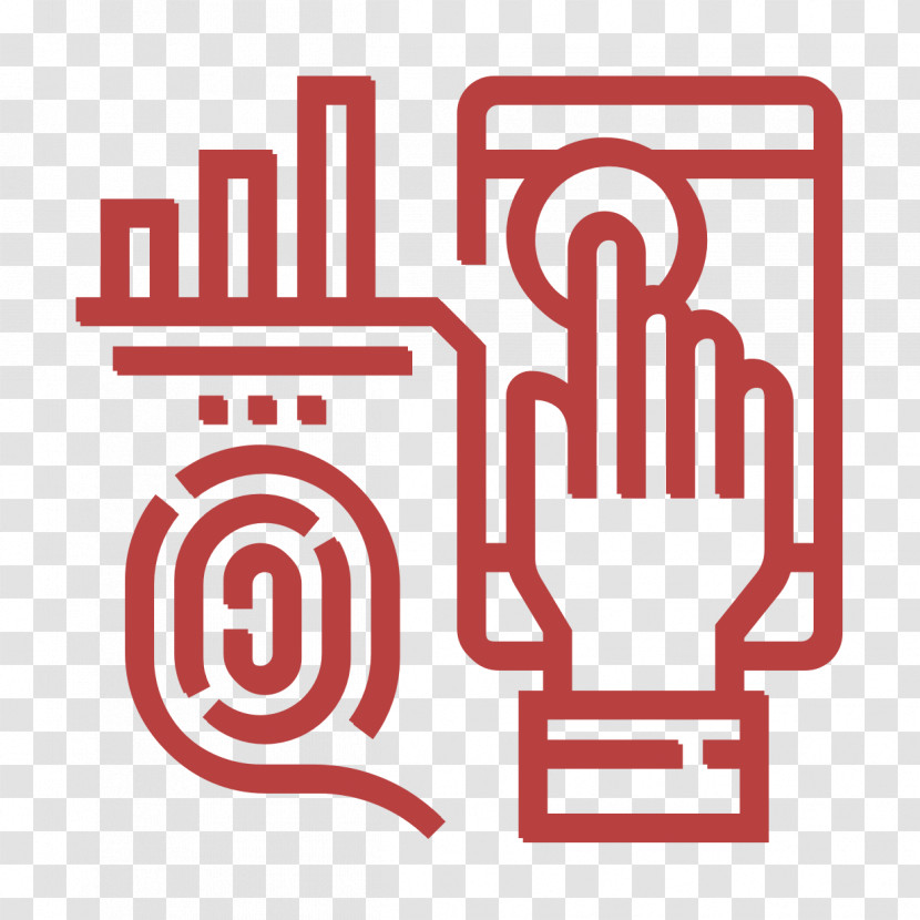 Biometric Icon Cyber Robbery Icon Fingerprint Icon Transparent PNG