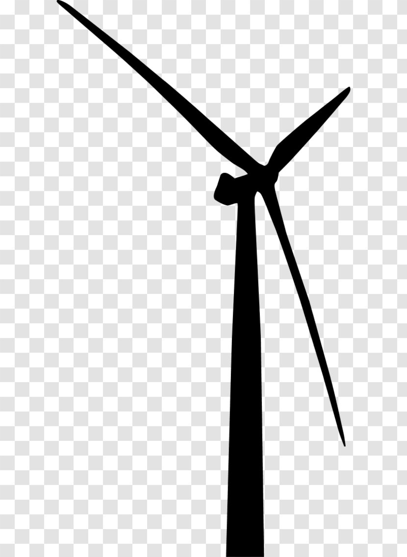 Wind Turbine Renewable Energy Power Clip Art - Black And White Transparent PNG