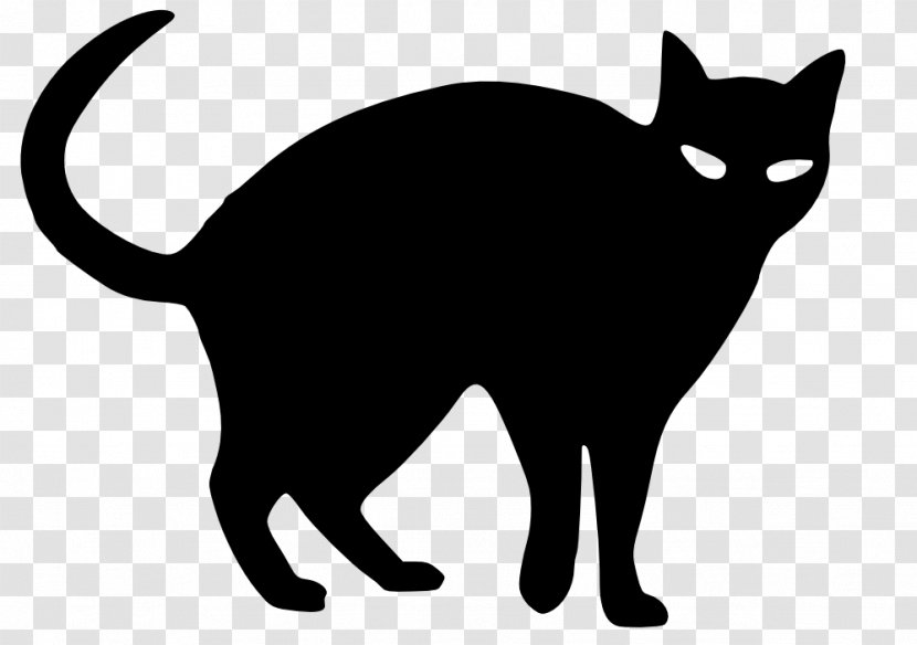Black Cat Halloween Drawing Clip Art - Small To Medium Sized Cats Transparent PNG