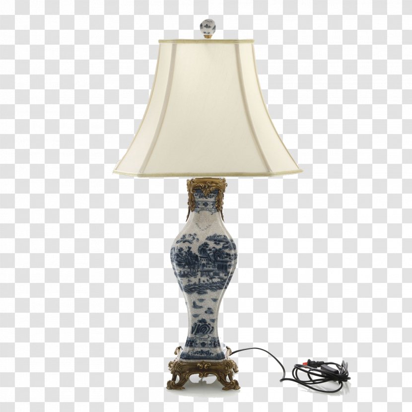 Table Lampe De Bureau Porcelain - Digital Data - Chinese Blue And White Lamp Transparent PNG