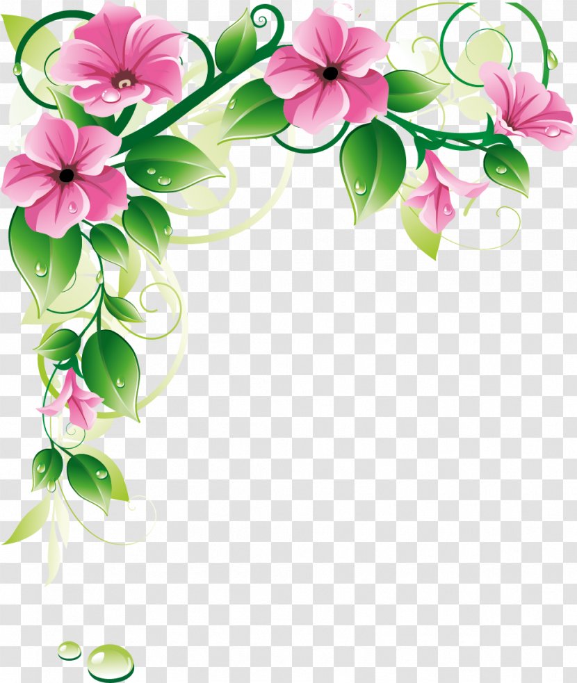 Flower Clip Art - Plant Stem - Teal Frame Transparent PNG