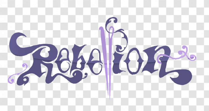 Logo Brand Calligraphy Font - Purple - Design Transparent PNG