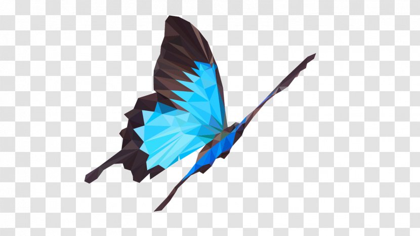 Butterfly 0 Origami Animation Studio - Triangle - Low Poly Transparent PNG