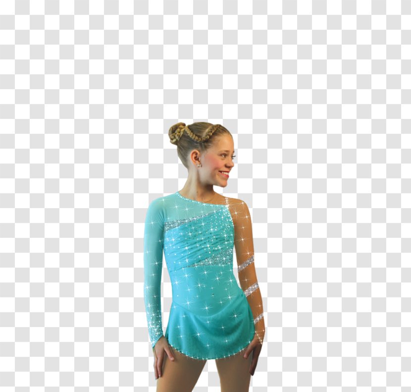 Figure Skating Competition Ice Dress Skates - Neck - Turquoise Sequin Dresses Transparent PNG