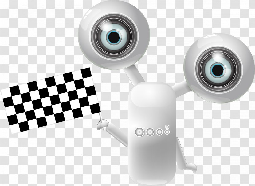 Racing Flags Party Viiri - Time - Cute Robot Transparent PNG