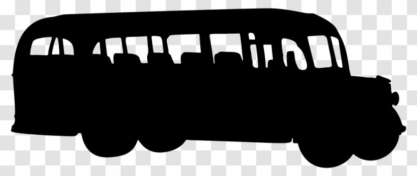 Bus Silhouette Clip Art - Monochrome Transparent PNG