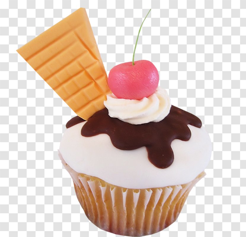 Sundae Fruitcake Cupcake Muffin - Cake Transparent PNG