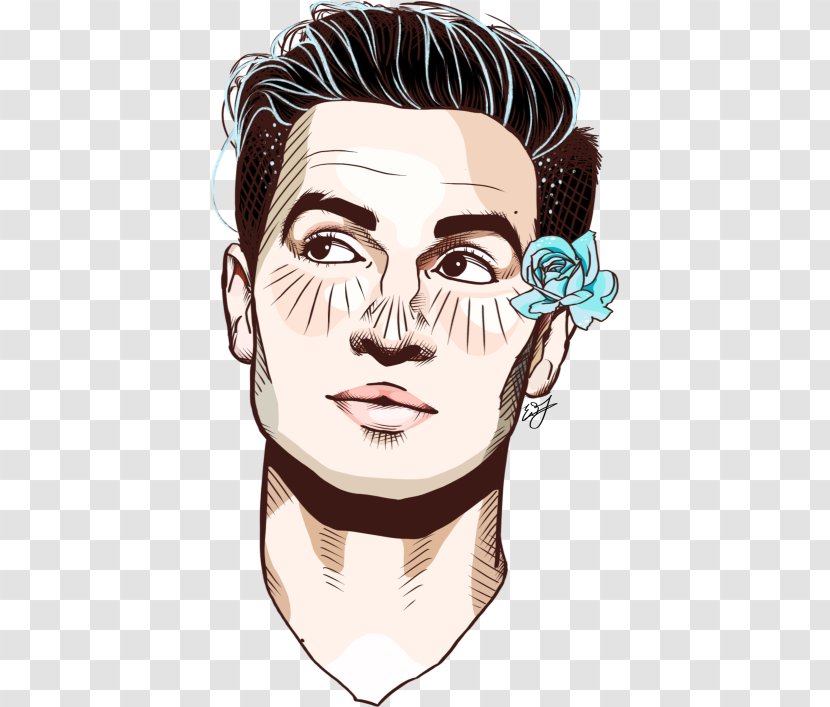 Brendon Urie Panic! At The Disco Drawing Cab Fan Art - Watercolor - My Chemical Romance Transparent PNG