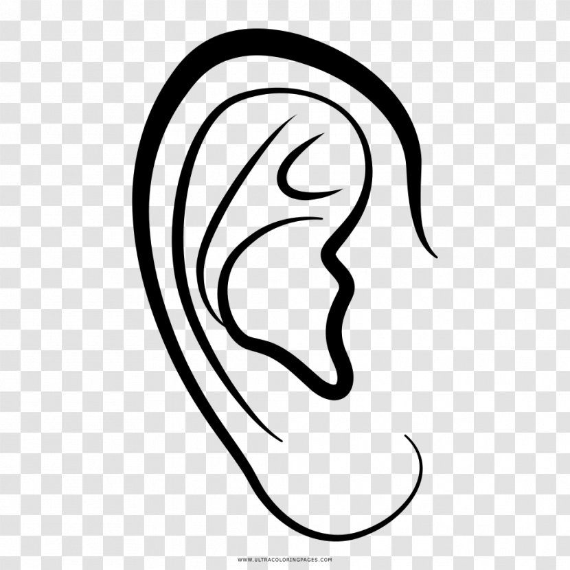 Ear Drawing Auricle Coloring Book - Heart Transparent PNG