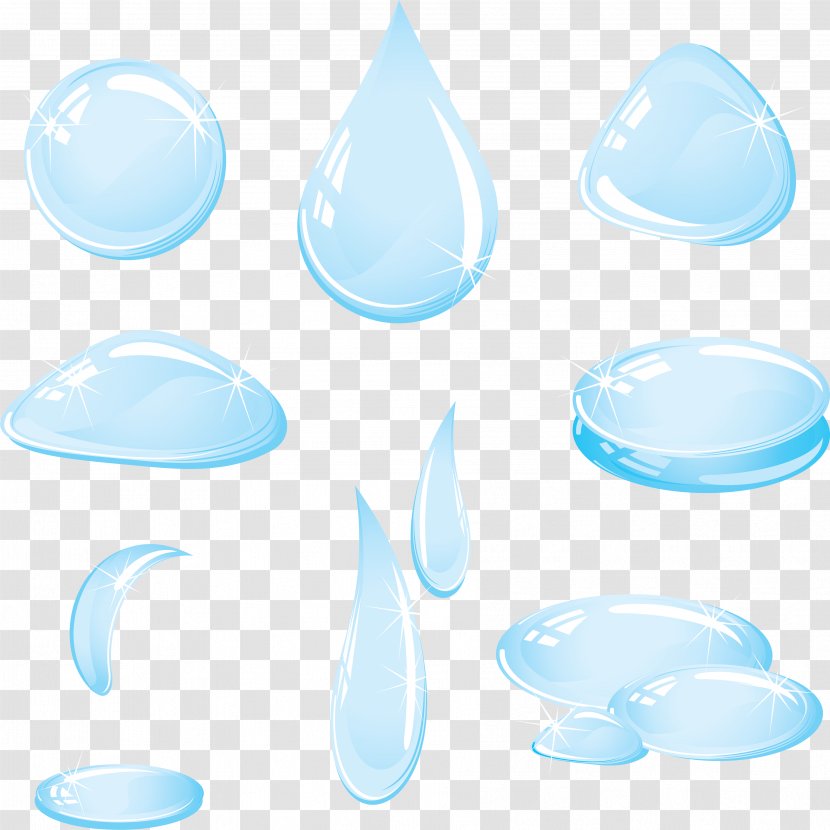 Water Drop Rain - Azure - Drops Image Transparent PNG