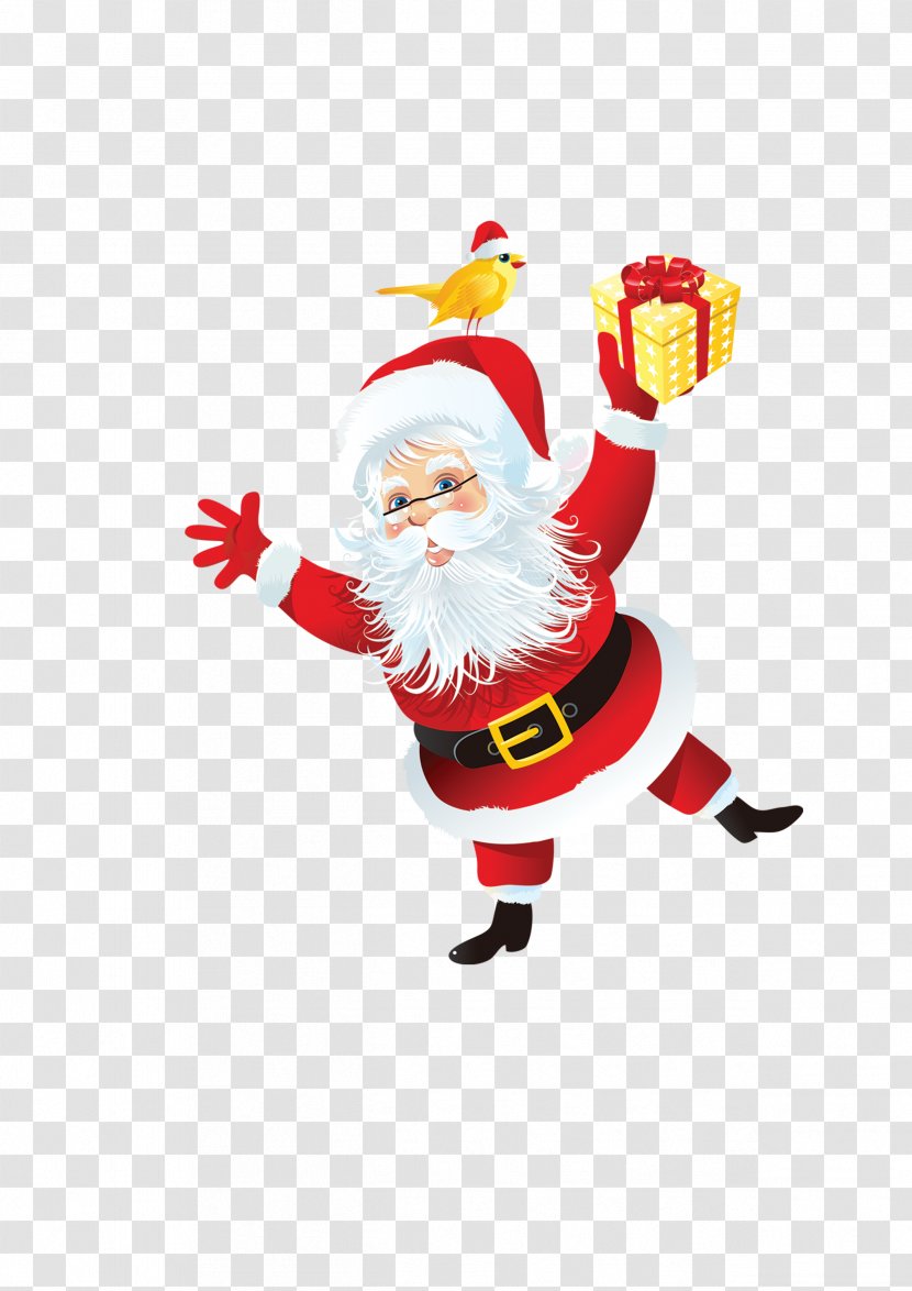 Christmas Ornament Gift Tree Illustration - Cute Santa Claus Transparent PNG