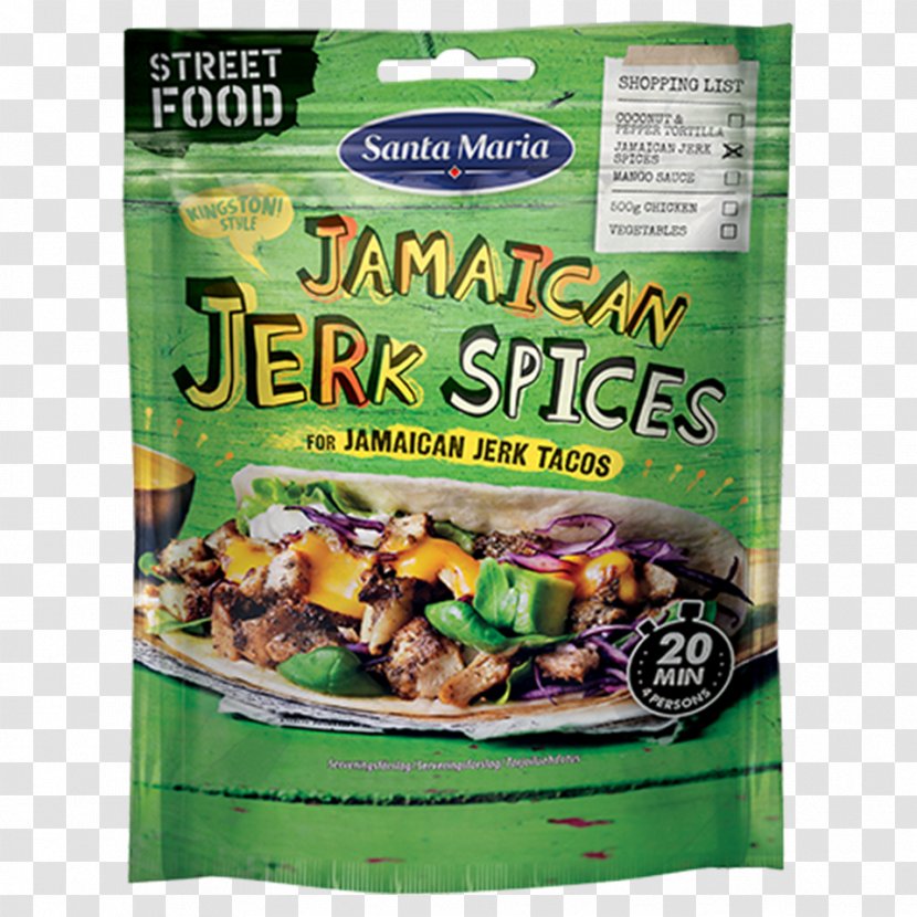 Vegetarian Cuisine Jamaican Taco Street Food Jerk - Ingredient Transparent PNG
