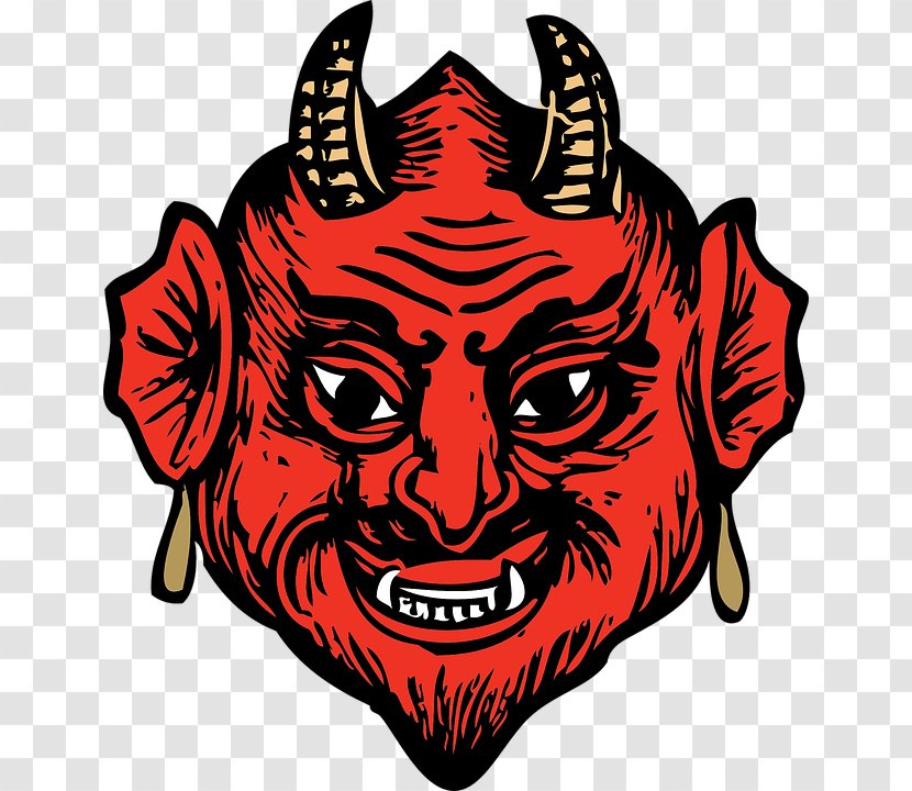 Devil Demon Clip Art - Red Transparent PNG