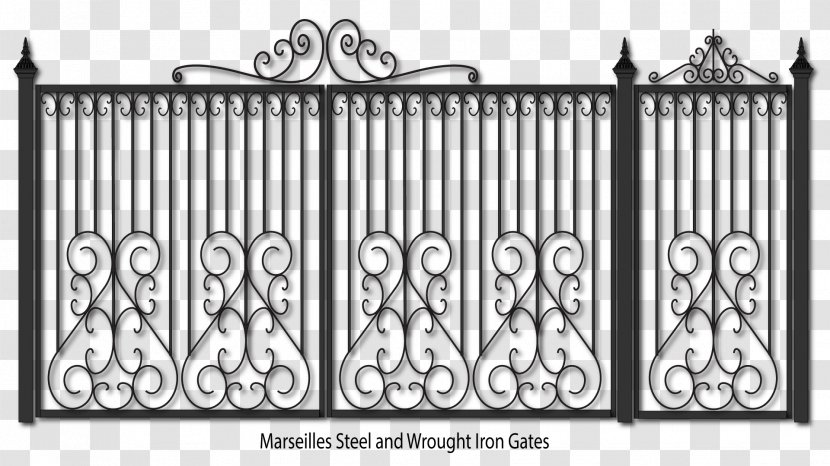 Gate Steel Wrought Iron Fence - Wall Transparent PNG