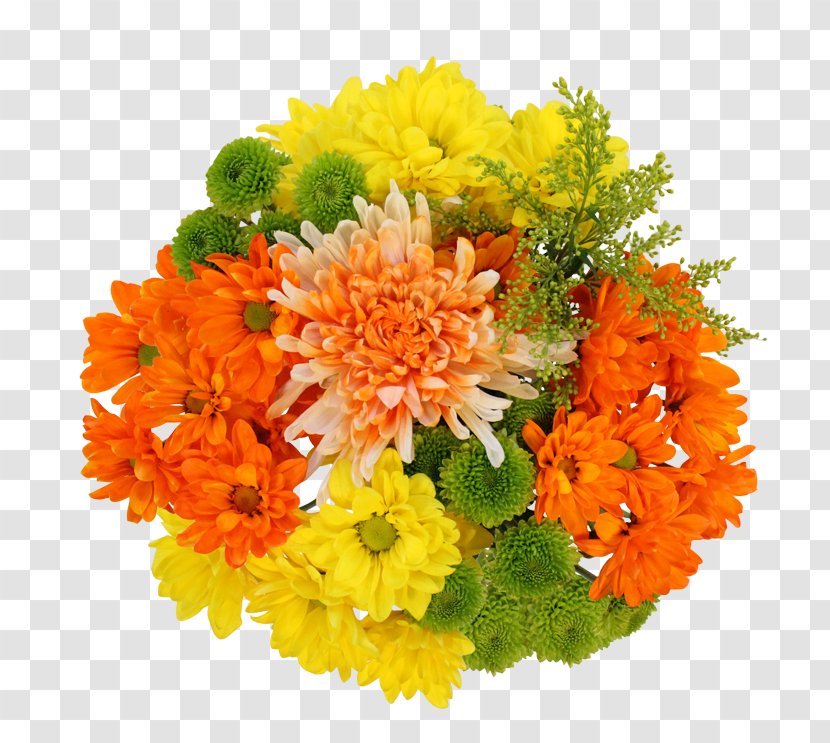 Floral Design Cut Flowers Chrysanthemum Flower Bouquet - Yellow Transparent PNG