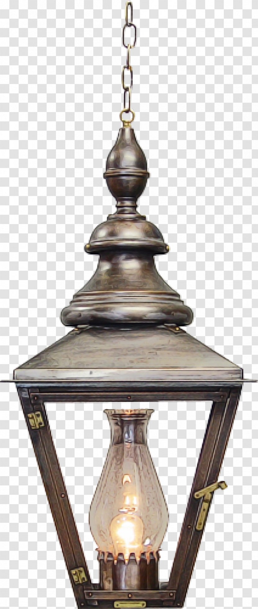 Brass Lighting Finial Light Fixture Metal - Furniture - Table Transparent PNG