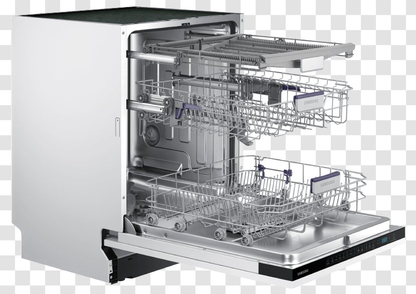 Samsung Dishwasher Cm. 60 DW60M6050BB/EG DW60M9550BB Integrated Full Size Home Appliance - Tableware - Machine Transparent PNG