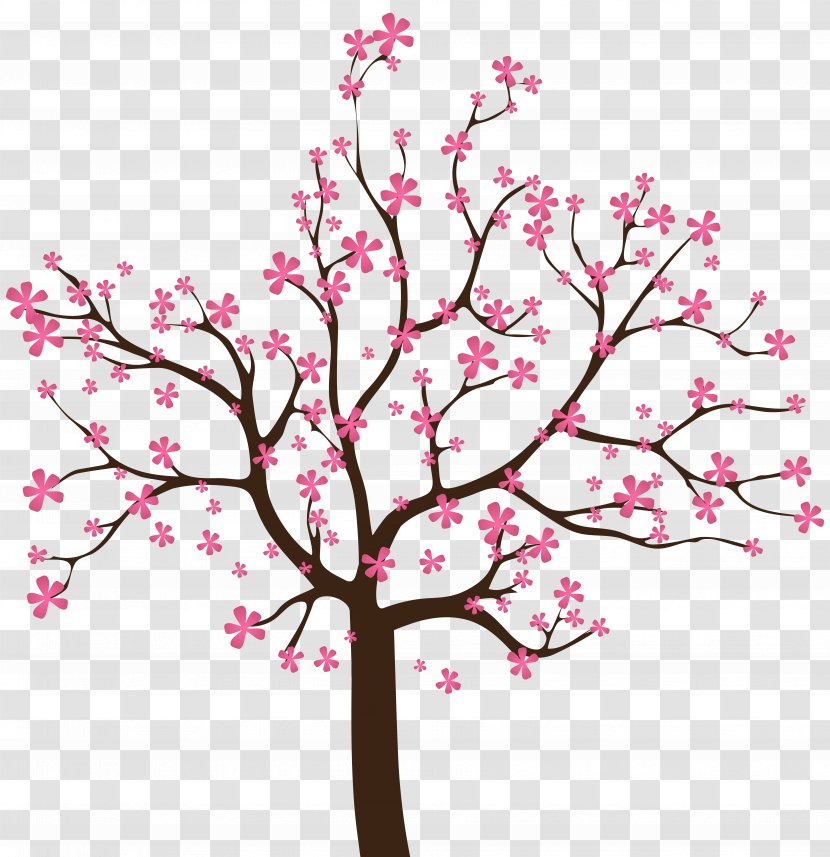 Spring Tree Clip Art - Cut Flowers - Cherry Blossom Transparent PNG