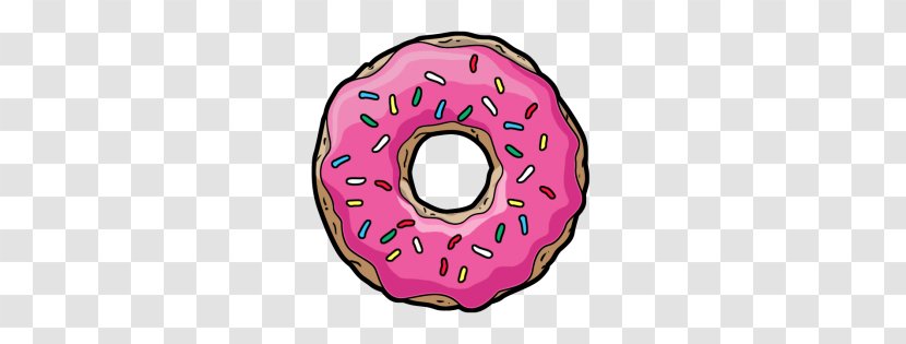 Donuts Homer Simpson The Simpsons: Tapped Out Clip Art - Chocolate - Pink Transparent PNG