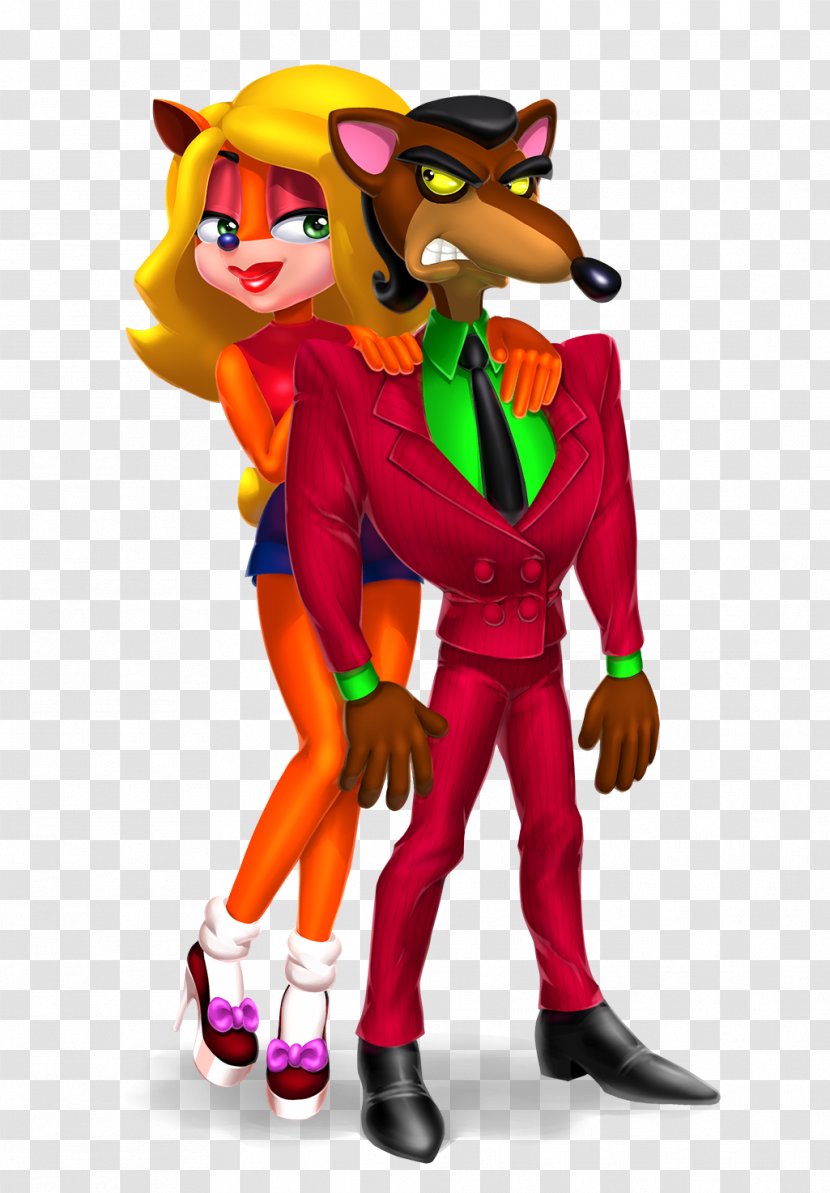 Crash Bandicoot N. Sane Trilogy Tawna Team Racing - Watercolor Transparent PNG