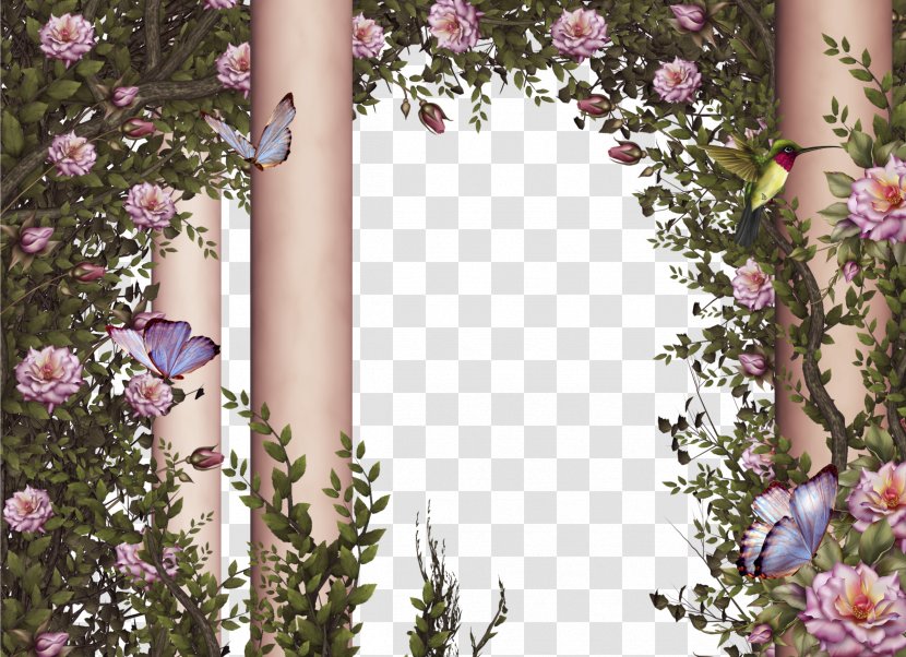Butterfly Flower Rose High-definition Television Wallpaper - European Wedding Pattern Arches Transparent PNG