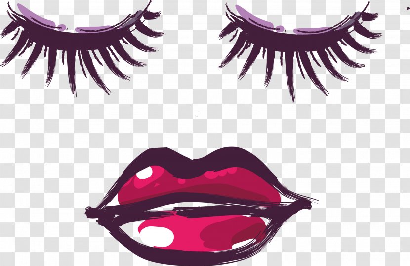 Eyelash Lipstick - Frame - Flaming Lips Vector Transparent PNG