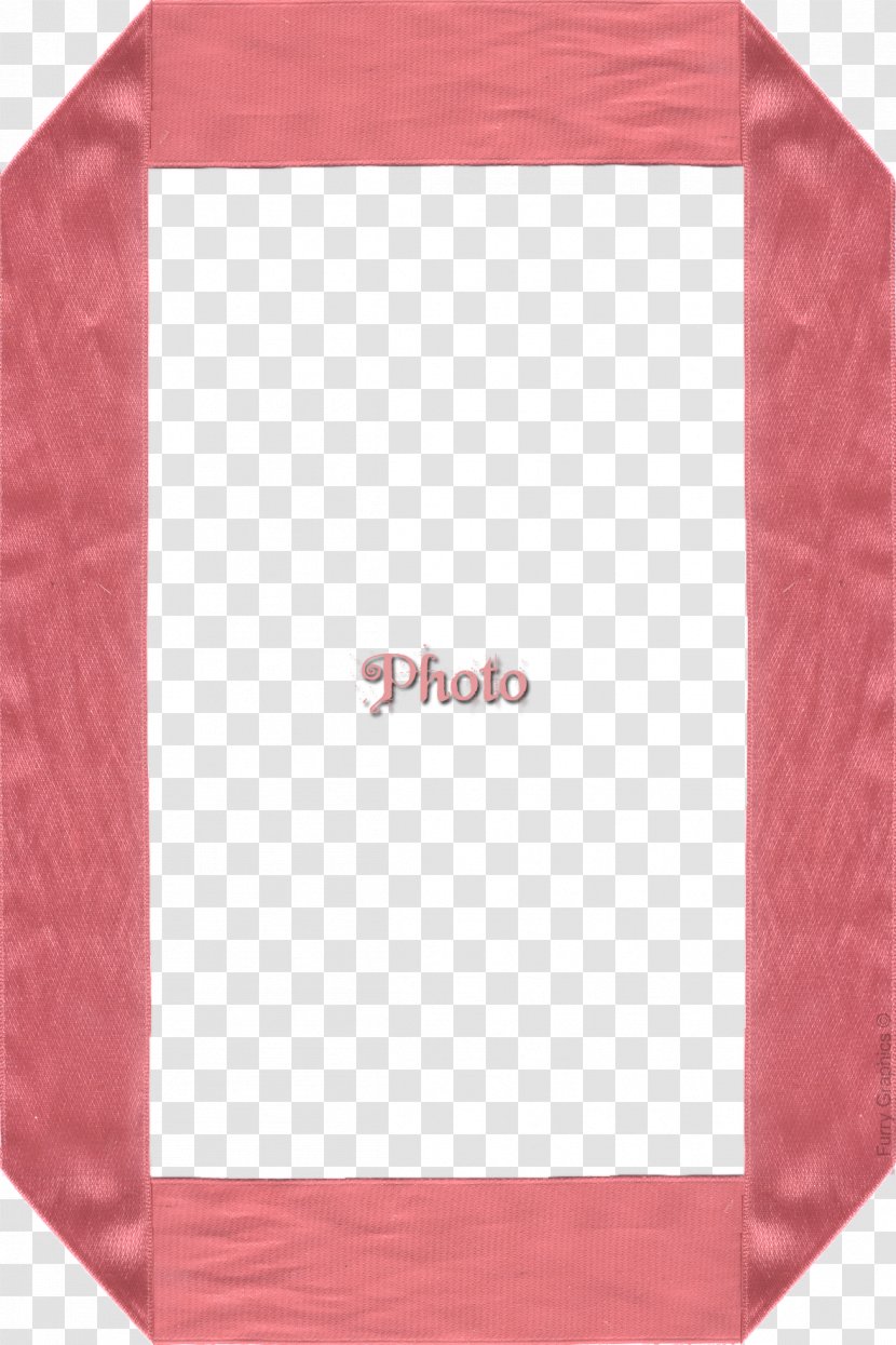 Paper Picture Frames Pink Ribbon - Peach - Border Transparent PNG