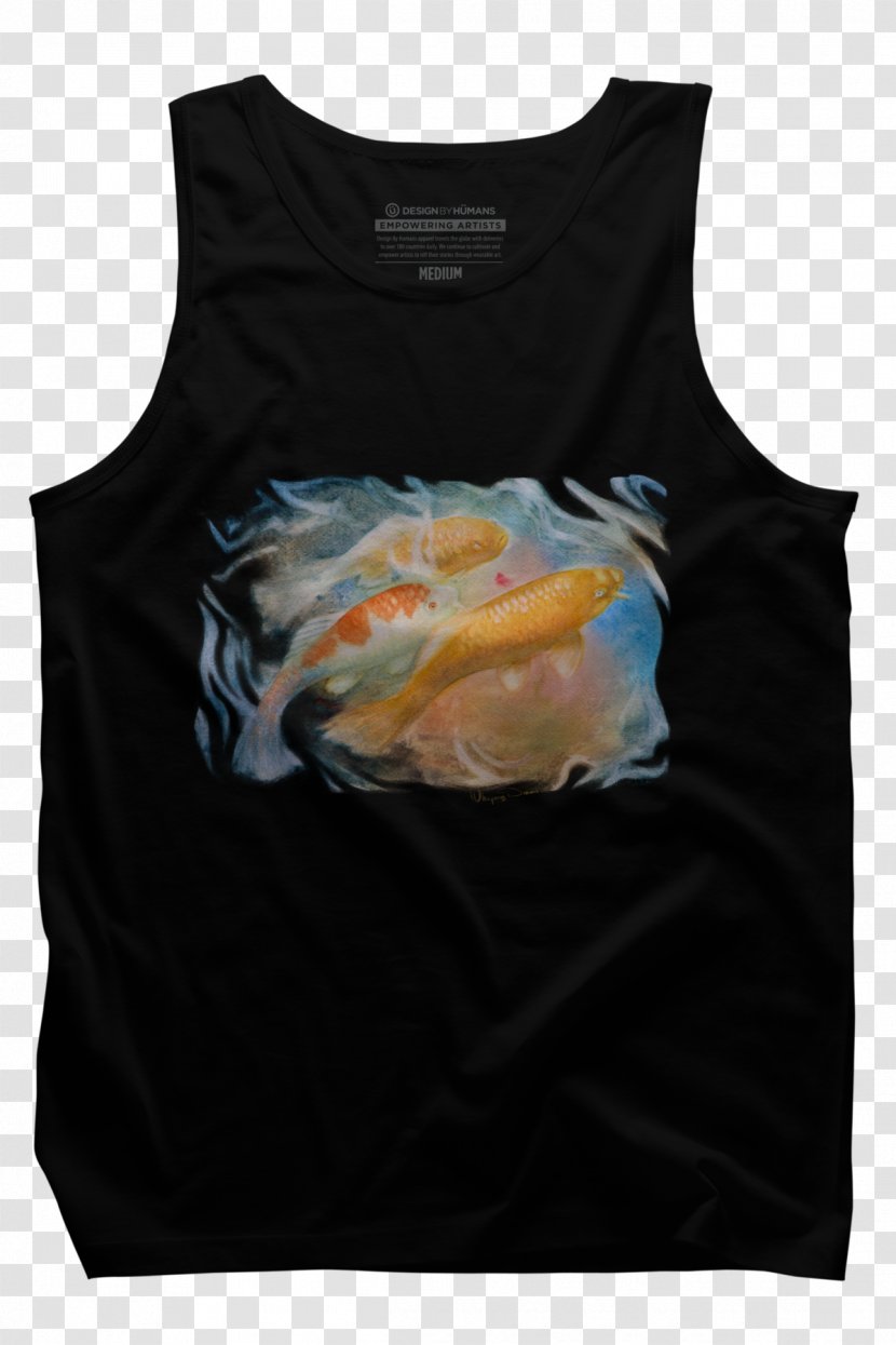 T-shirt Sleeveless Shirt Polo - Tanktop - Koi Fish Chasing Transparent PNG