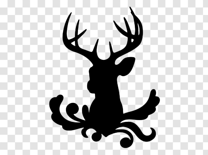 Head Deer Stencil Elk Font Transparent PNG