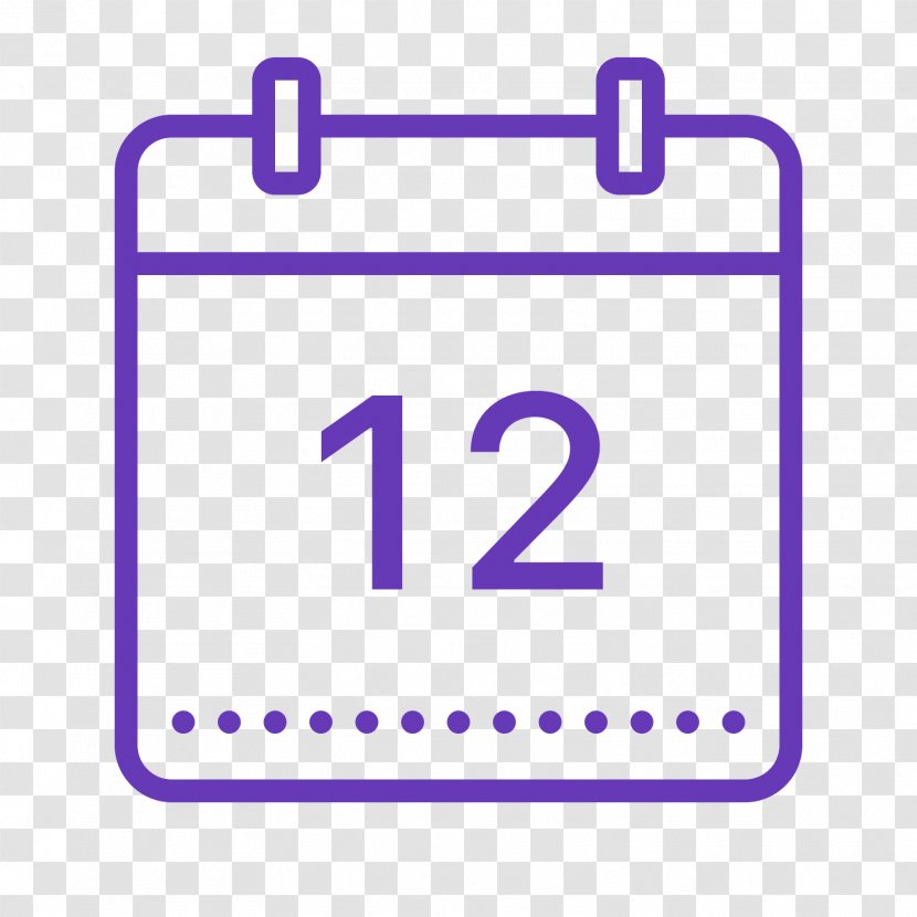 Calendar - Signage - Violet Transparent PNG