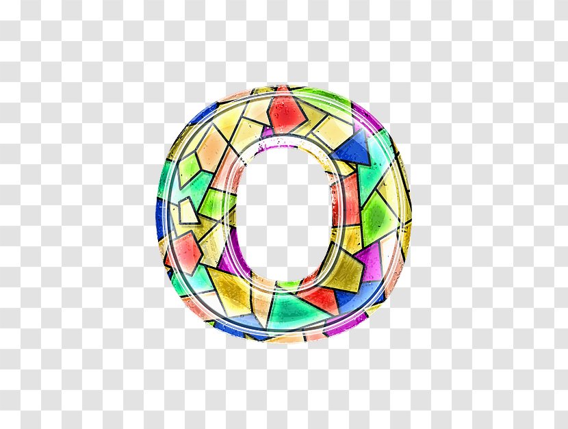Stained Glass Letter - Window - O Transparent PNG