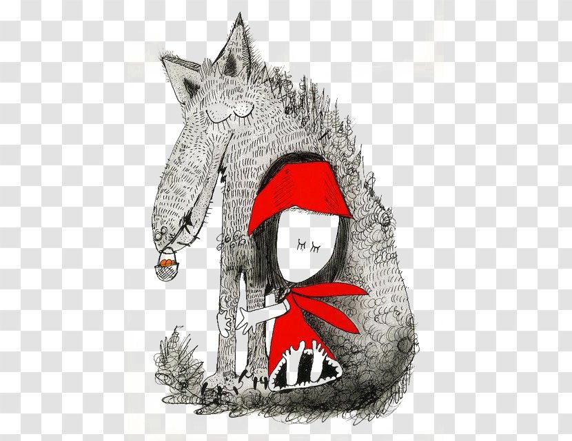 Poszewka Little Red Riding Hood Cotton Bag Polish Zu0142oty - Tree - Wolf Transparent PNG