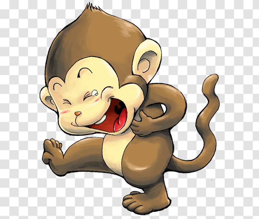 Monkey Lion Primate Drawing Clip Art - Vertebrate - Cartoon With Dress Transparent PNG