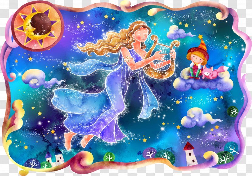 Virgo Constellation Zodiac Aries Illustration - Fictional Character Transparent PNG