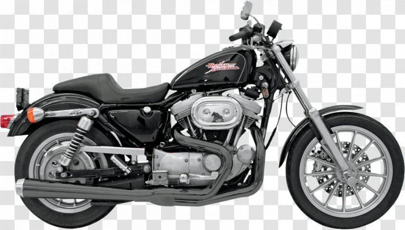 Exhaust System Harley-Davidson Sportster Super Glide Motorcycle - Harleydavidson Transparent PNG