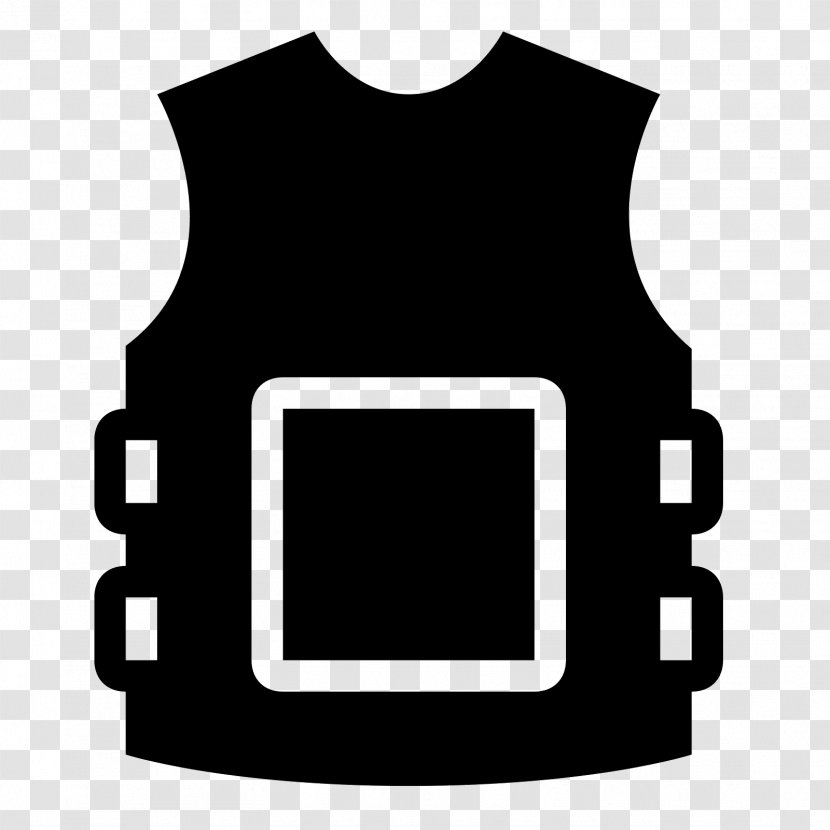 Bullet Proof Vests Gilets Waistcoat Police Armour - Black And White Transparent PNG
