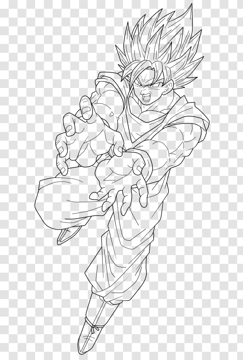 Goku Vegeta Drawing Super Saiyan Sketch - Coloring Book Transparent PNG